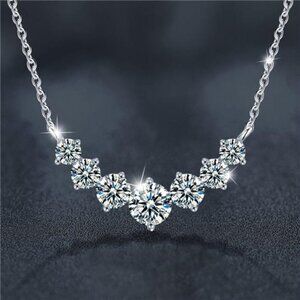 1.7 Carat Moissanite 925 Sterling Silver Necklace
